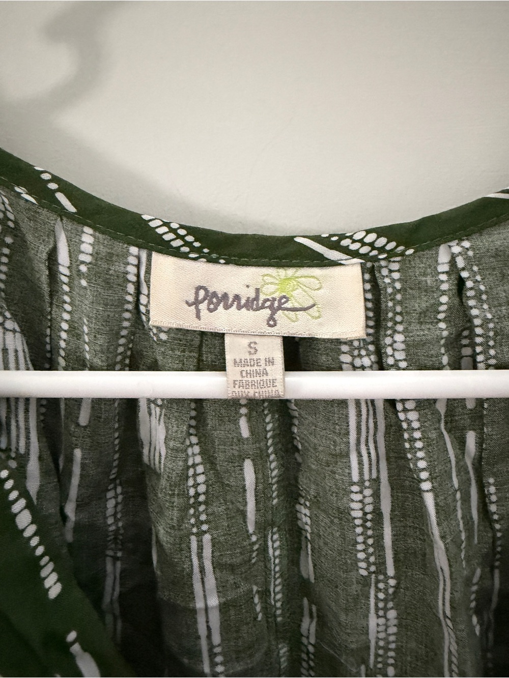 Anthropologie Green Patterned V-Neck Maxi Dress - Picture 5 of 5